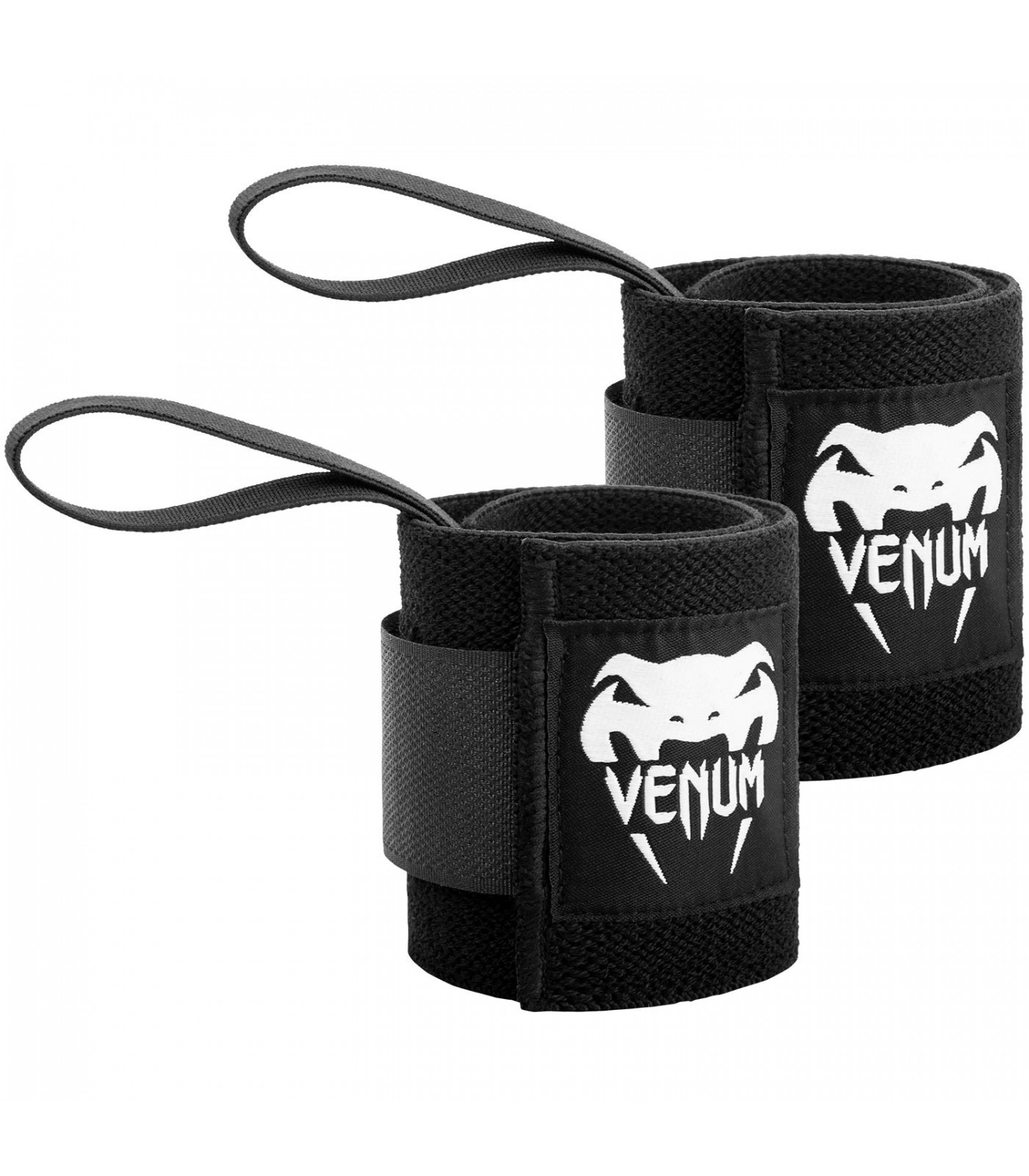 Накитници - VENUM HYPERLIFT LIFTING WRIST BANDS (PAIR) - BLACK​